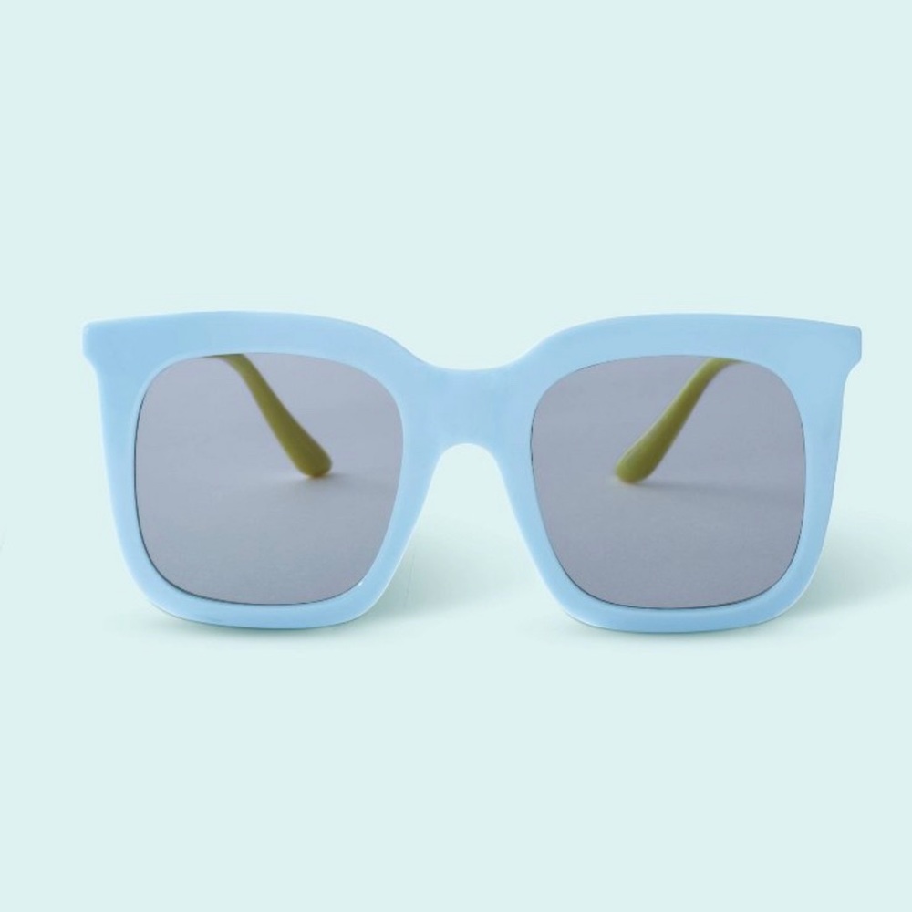 Stoney Clover Lane x Target oversized square sunglasses (blue and yellow)